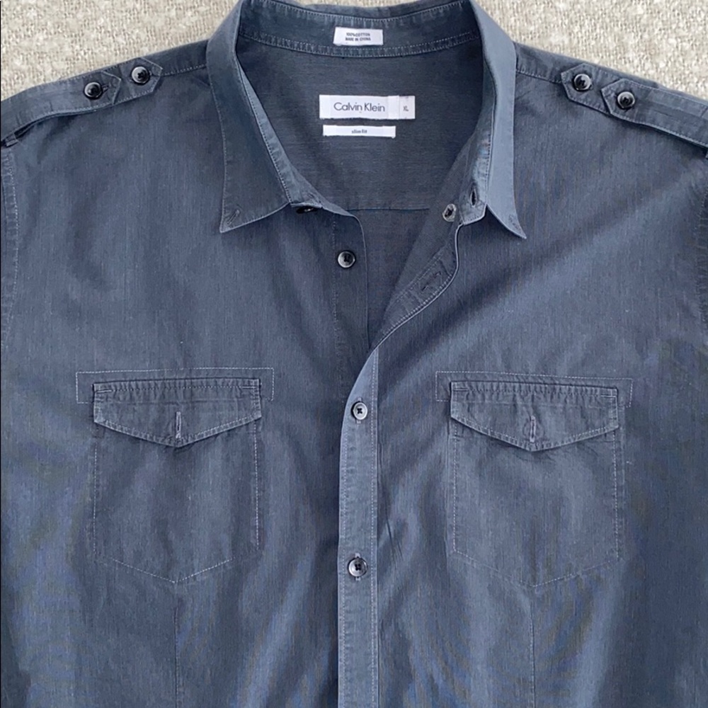 Calvin Klein Men’s Slim Fit Button Down Shirt